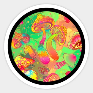 Psychedelic Mushrooms Sticker